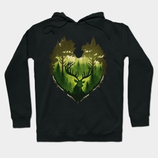 Nature Lover Deer - Designs for a Green Future and Hunters Hoodie